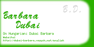 barbara dubai business card